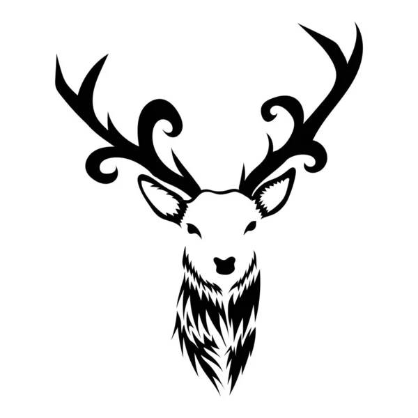 Vector Illustration Deer — Stock Vector