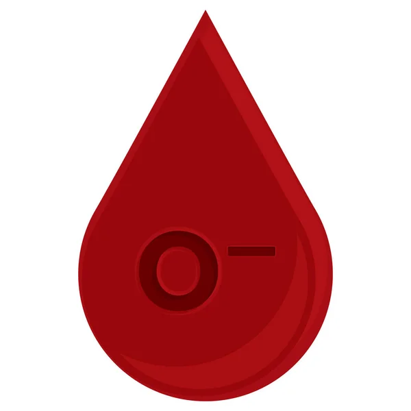 Goccia Sangue Icona Vettore Illustrazione Grafica Design — Vettoriale Stock