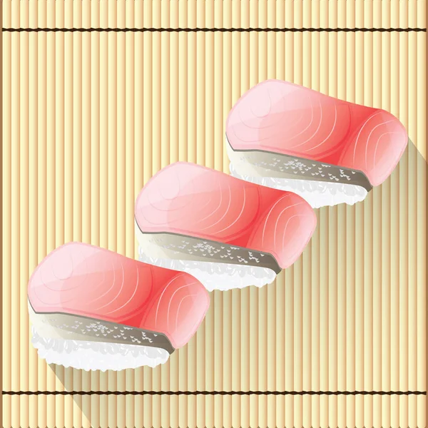 Ilustrasi Sushi Dengan Sepasang Nigiri - Stok Vektor