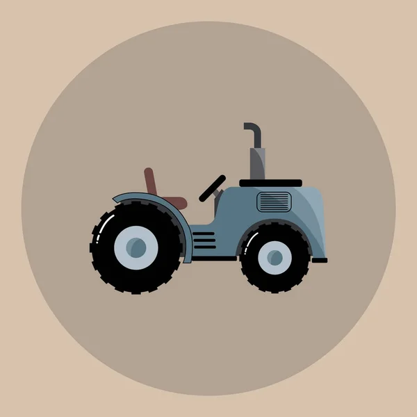 Значок Трактора Плоскому Стилі Ізольований Білому Тлі — стоковий вектор