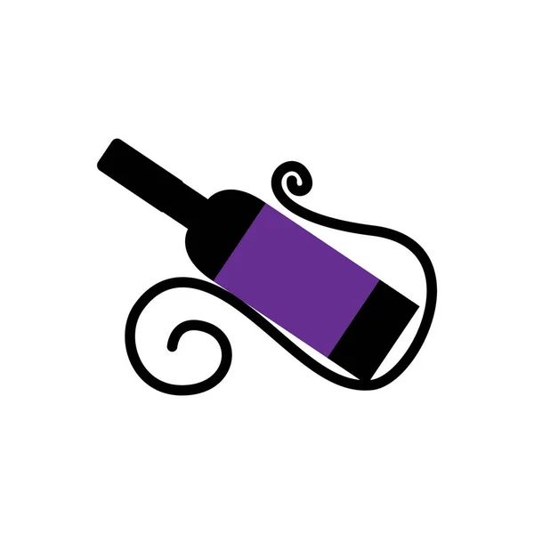 Simple Stylized Banner Wine Icons Vector Illustration — Stock Vector