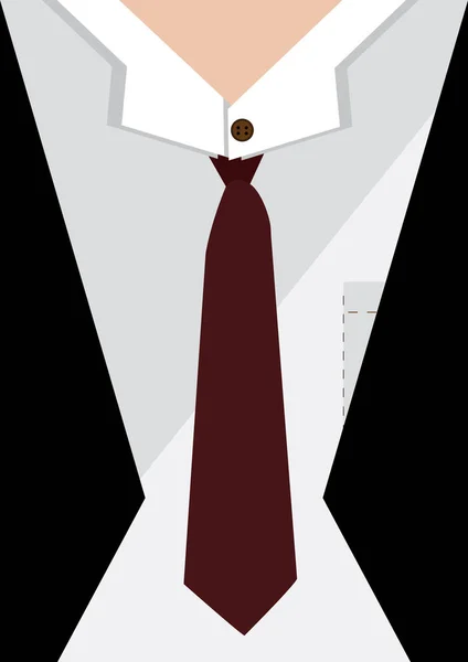 Elegant Vector Illustration Business Man Suit Tie — Stock Vector