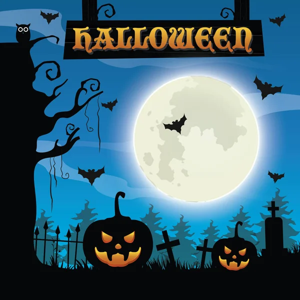 Kolorowe Wektor Ilustracja Halloween Karty Dla Projektu — Wektor stockowy