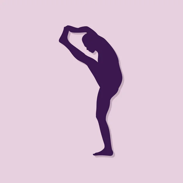 Vectorillustratie Van Een Vrouw Die Yoga Doet — Stockvector