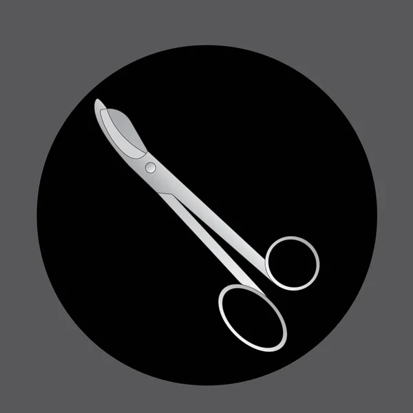 Ножницы Иконка Ложки Черном Фоне Векторная Иллюстрация — стоковый вектор