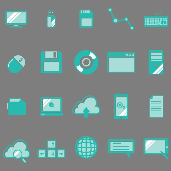 Vector Illustration Computer Icons — Stock Vector