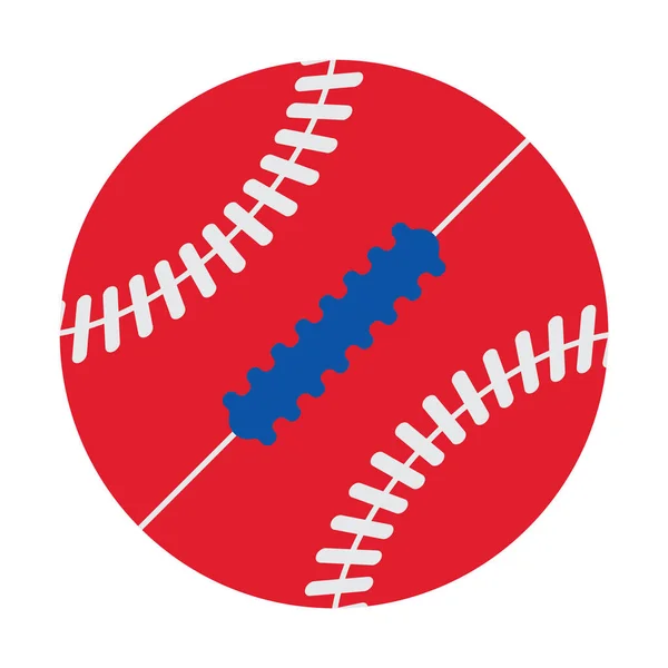 Ilustración Vectorial Una Pelota Béisbol — Vector de stock