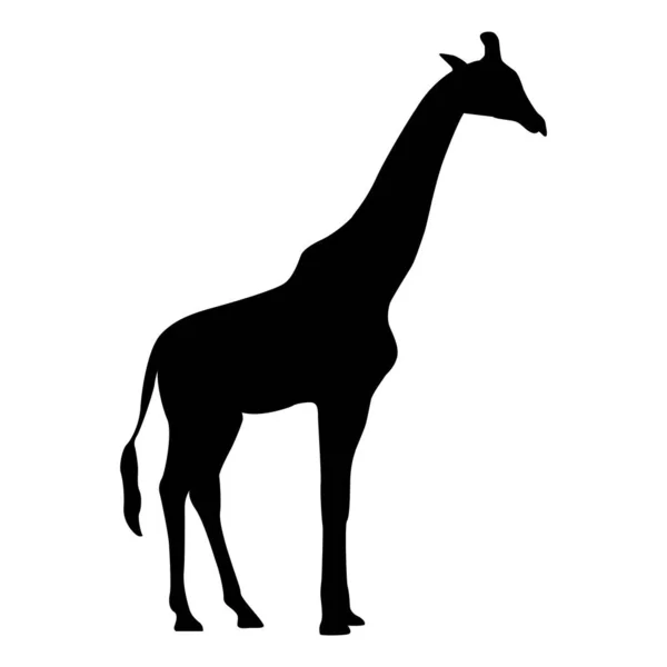 Silhuett Giraff — Stock vektor