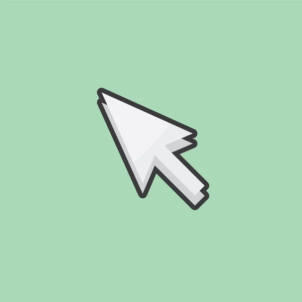 Icono Del Cursor Ilustración Vectorial Estilo Diseño Plano — Vector de stock