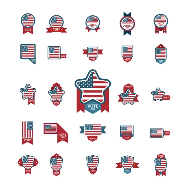 Ilustração Vetorial Uma Bandeira Dos Estados Unidos América — Vetor de Stock