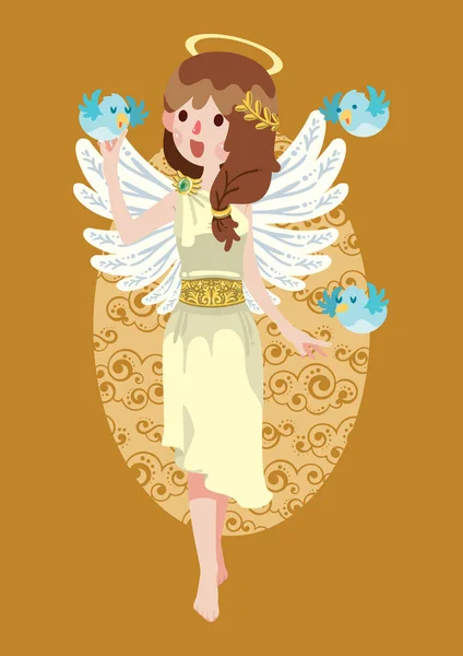 Ilustración Vectorial Una Chica Estilo Tradicional Ucraniano — Vector de stock