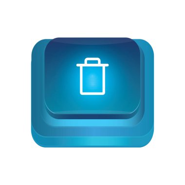 Düğme düz simgesi, vektör illüstrasyonu