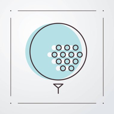 Golf topu ikonu. vektör illüstrasyonu