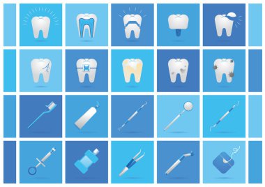 Diş düzlüğü simgesi, vektör illüstrasyonu