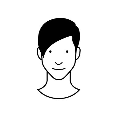 Man avatar simgesi vektör illüstrasyon grafik tasarımı