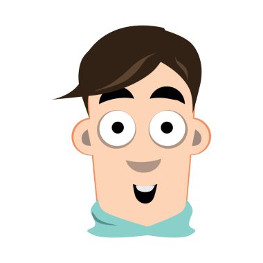 Genç adam avatar karakter vektör illüstrasyon tasarımı