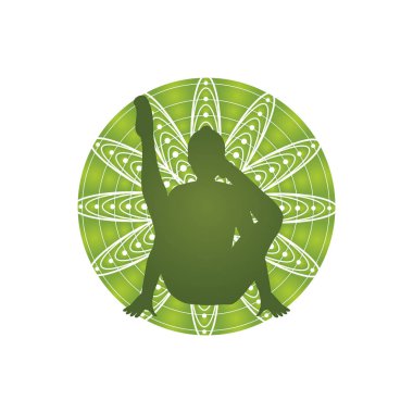 Yoganın yaratıcı vektör illüstrasyonu