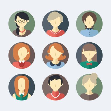 avatar insanlar tasarım, vektör illüstrasyon eps10 grafik