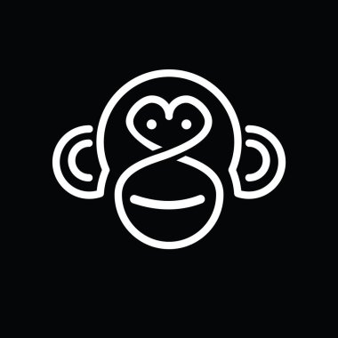 Şirin maymunun vektör çizimi