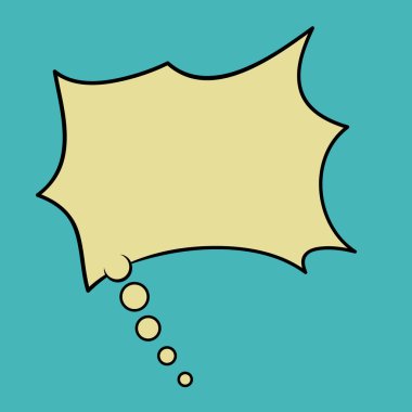 Mesajın için bir yeri olan komik konuşma balonu. vektör illüstrasyonu