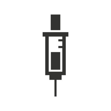 tıbbi şırınga ikonu vektör çizimi