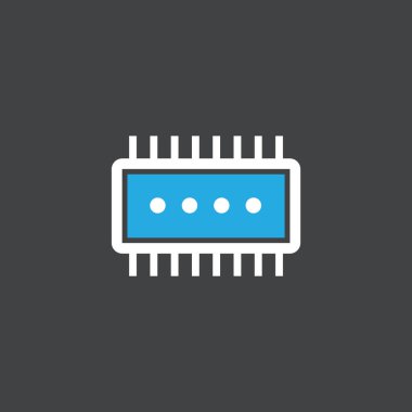 devre kartı simgesi vektör illüstrasyonu