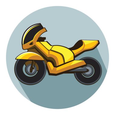 Scooter vektörü düz çizgi film resimleme simgesi beyaz arkaplanda izole edildi