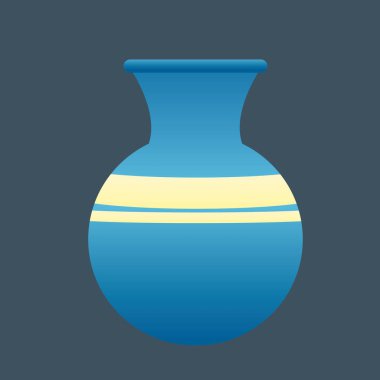 Mavi ve beyaz bir ikonun vektör illüstrasyonu