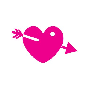 Beyaz arka planda izole edilmiş siyah bir kalp simgesi. aşk sembolü illüstrasyonu