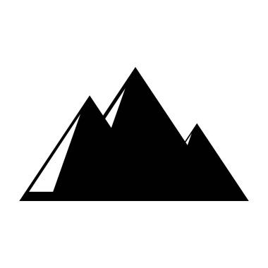 Beyaz arkaplanda dağ simgesi