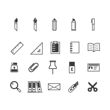 kullanıcı arayüzü tasarımı için okul ve eğitim vektör simgeleri