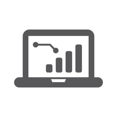 Dizüstü bilgisayar simgesi vektör çizimi