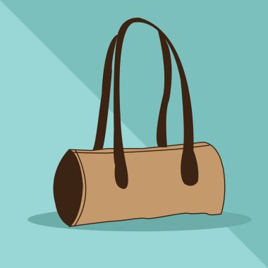 El çantası vektör çizimi arkaplanda izole edildi