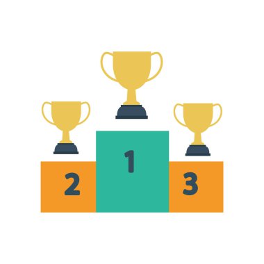 Altın ve bronz kupanın vektör illüstrasyonu