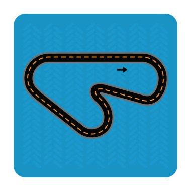 Mavi yol işaretinin vektör illüstrasyonu