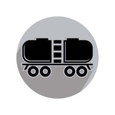 Beyaz arkaplanda vektör siyah tren simgesi