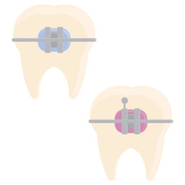 Diş düzlüğü simgesi, vektör illüstrasyonu