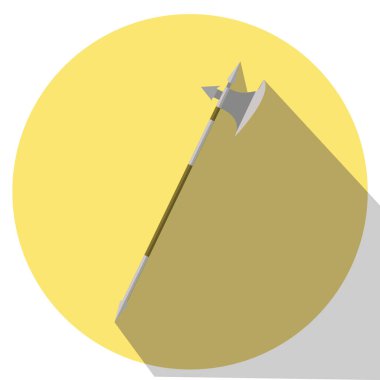 Beyaz zemin üzerinde izole edilmiş bir silah setinin vektör çizimi