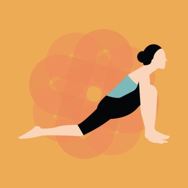 Yoga pozu. vektör illüstrasyonu
