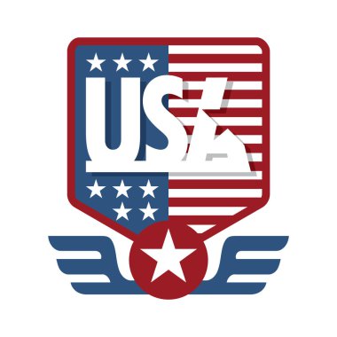 Bir Amerikan bayrağının vektör illüstrasyonu