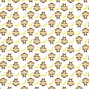 Sevimli çizgi film kedileriyle kusursuz desen