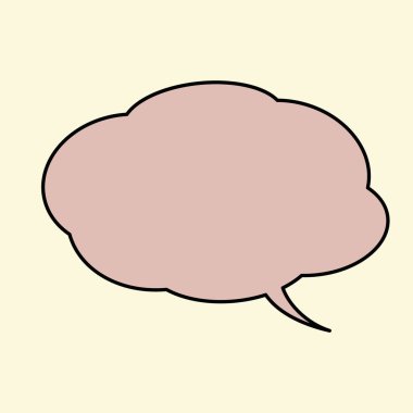 çizgi roman konuşma balonu simgesi, vektör illüstrasyonu