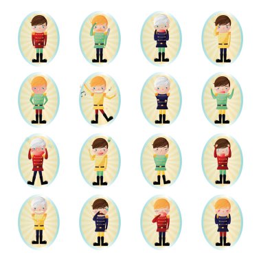 Zombi çizgi film karakterinin vektör çizimi