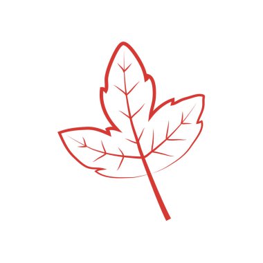 Düz renkli yaprak simgesi. vektör illüstrasyonu