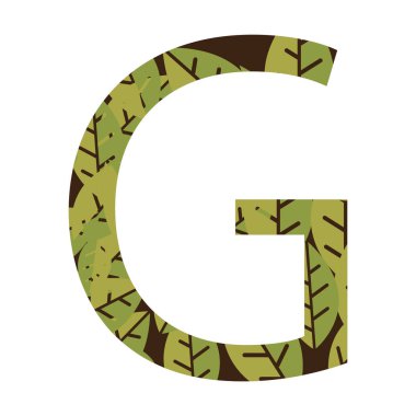 D harfi. vektör illüstrasyonu