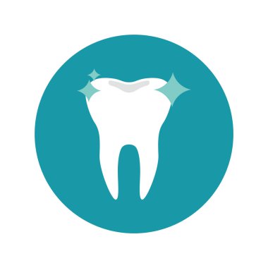 Diş simgesi vektör illüstrasyonu