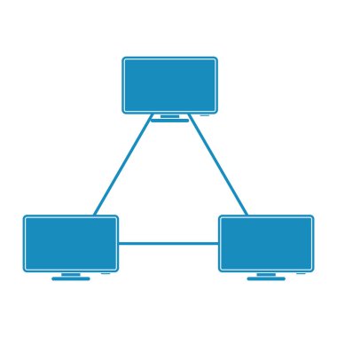 Modern bilgisayar simgesinin vektör illüstrasyonu