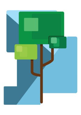 Ağacın yaratıcı vektör çizimi