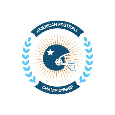 Amerikan futbolu ikonu vektör illüstrasyonu 
