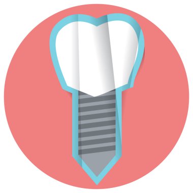 Diş düzlüğü simgesi, vektör illüstrasyonu